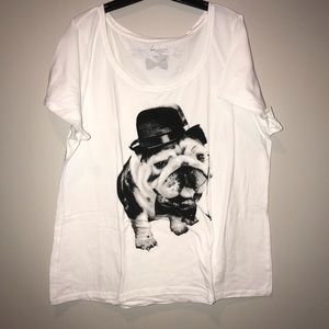 Lane Bryant Bulldog Graphic Tee 18/20 2X